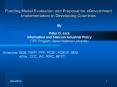 Funding Model Evaluation and Proposal for eGovernment Implementation in Developing Countries PowerPoint PPT Presentation