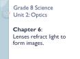Grade 8 Science Unit 2: Optics PowerPoint PPT Presentation