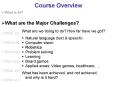 Course Overview PowerPoint PPT Presentation