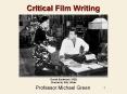 Critical Film Writing PowerPoint PPT Presentation