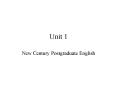 New Century Postgraduate English PowerPoint PPT Presentation