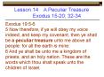 Lesson 14  A Peculiar TreasureExodus 15-20; 32-34 PowerPoint PPT Presentation