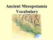 Ancient Mesopotamia Vocabulary