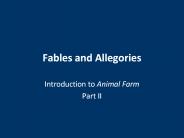Fables and Allegories