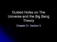 Guided Notes on The Universe and the Big Bang Theory PowerPoint PPT Presentation