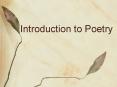 Introduction to Poetry PowerPoint PPT Presentation