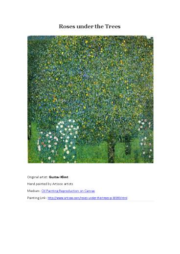 Roses under the Trees--Artisoo