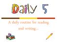 A daily routine for reading and writing PowerPoint PPT Presentation