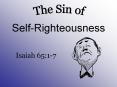 Self-Righteousness PowerPoint PPT Presentation