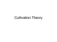 Cultivation%20Theory PowerPoint PPT Presentation