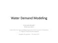 Water Demand Modeling PowerPoint PPT Presentation