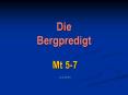 Die%20Bergpredigt PowerPoint PPT Presentation