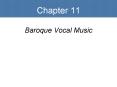 Baroque Vocal Music PowerPoint PPT Presentation