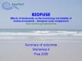 BIOFUSE Effects of biodiversity on the functioning and stability of marine ecosystems  PowerPoint PPT Presentation
