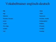 Vokabeltrainer englisch-deutsch
