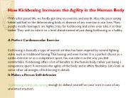 How Kickboxing Increases the Agility in the Human Body
