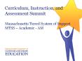 Curriculum, Instruction, and Assessment Summit Massachusetts Tiered System of Support MTSS  PowerPoint PPT Presentation