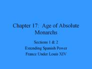 Chapter 17: Age of Absolute Monarchs