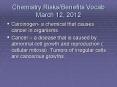 Chemistry Risks/Benefits Vocab March 12, 2012 PowerPoint PPT Presentation