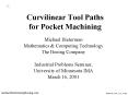 Curvilinear Tool Paths for Pocket Machining PowerPoint PPT Presentation