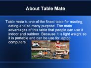 Table mate 2 for multipurpose use