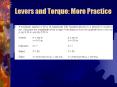 Levers and Torque: More Practice PowerPoint PPT Presentation