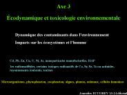 Dynamique des contaminants dans l