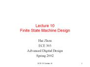 Lecture 10 Finite State Machine Design