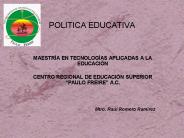 POLITICA EDUCATIVA
