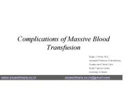 Complications of Massive Blood Transfusion