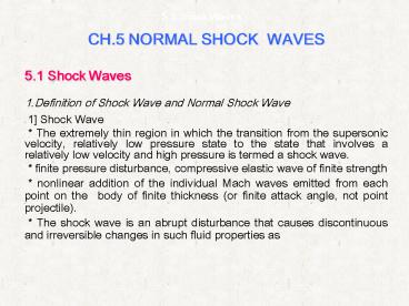 5.1 Shock Waves