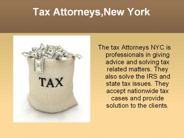 New York Criminal Tax Defence Attorney