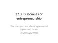22.3. Discourses of entrepreneurship PowerPoint PPT Presentation