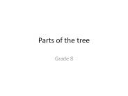 Parts of the tree
