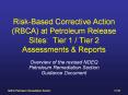 Risk-Based Corrective Action (RBCA) at Petroleum Release Sites: Tier 1 / Tier 2 Assessments PowerPoint PPT Presentation