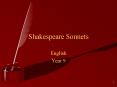Shakespeare Sonnets PowerPoint PPT Presentation