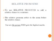 RELATIVE PRONOUNS