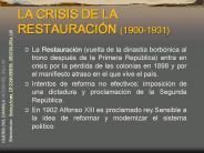 LA CRISIS DE LA RESTAURACI