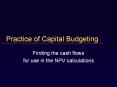 Practice of Capital Budgeting PowerPoint PPT Presentation