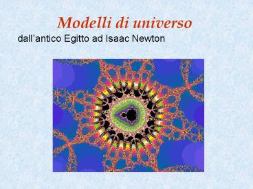 Modelli di universo