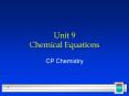 Unit 9 Chemical Equations PowerPoint PPT Presentation
