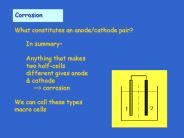 What constitutes an anode/cathode pair?