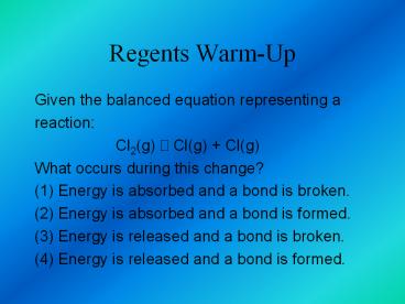 Regents Warm-Up