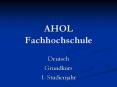 AHOL Fachhochschule PowerPoint PPT Presentation