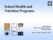 School Health and Nutrition Programs
