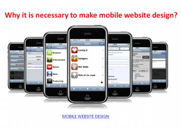 Responsive Mobile Website Design