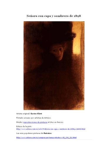 Señora con capa y sombrero de 1898 -- Artisoo