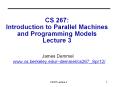 CS 267: Introduction to Parallel Machines and Programming Models Lecture 3 PowerPoint PPT Presentation