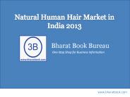 Natural Human Hair Market in India 2013