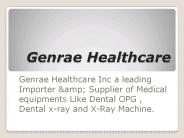 Medical Equipments Manufacturer